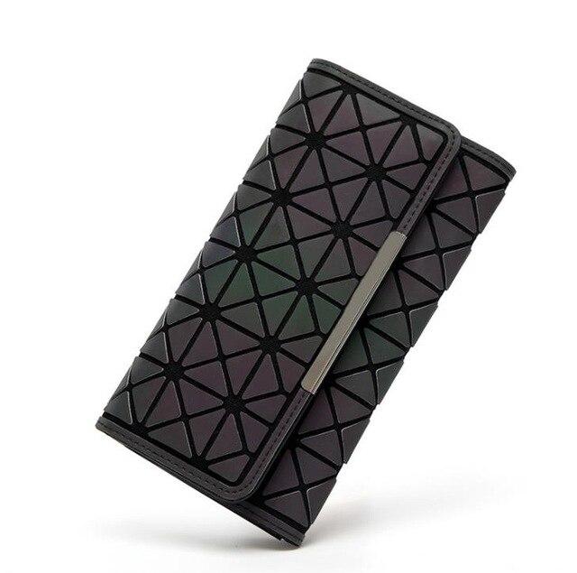 Hologram Clutch purse geometric Matt Color Wallet