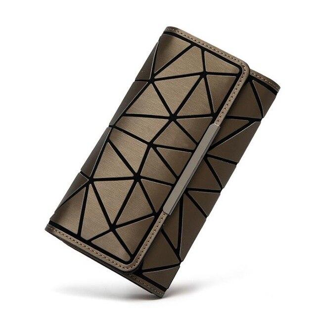 Hologram Clutch purse geometric Matt Color Wallet