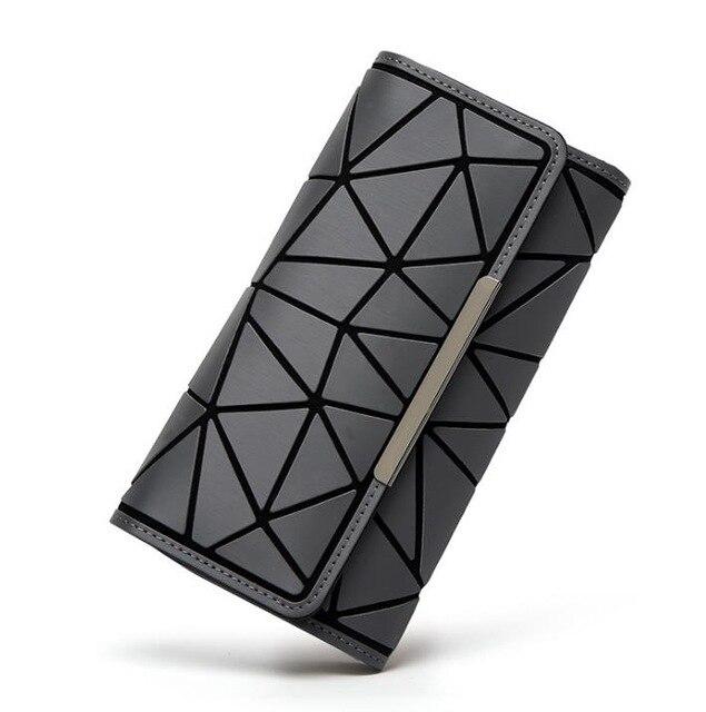 Hologram Clutch purse geometric Matt Color Wallet