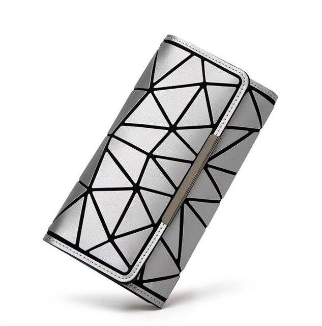 Hologram Clutch purse geometric Matt Color Wallet
