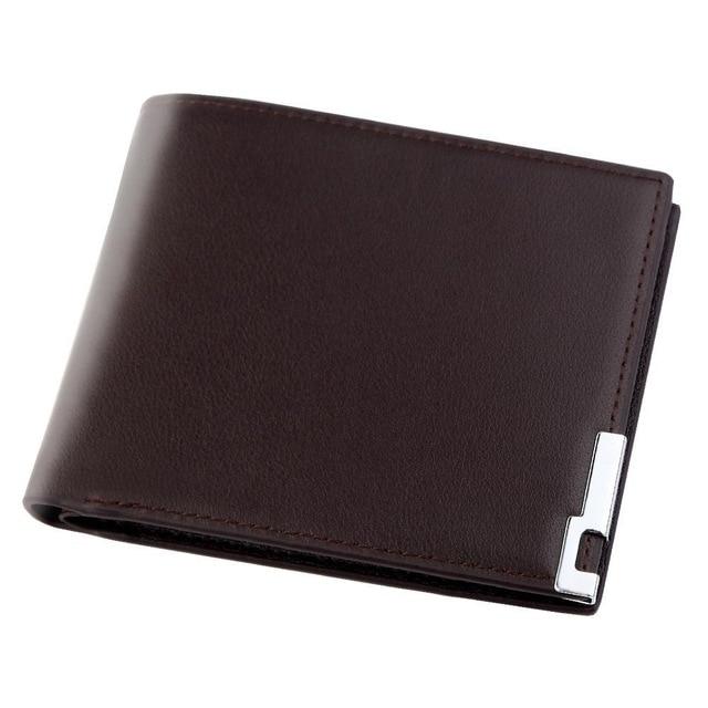 Slim Casual PU leather Metal Wallet