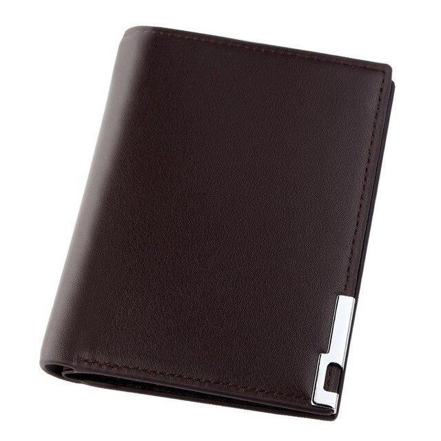 Slim Casual PU leather Metal Wallet