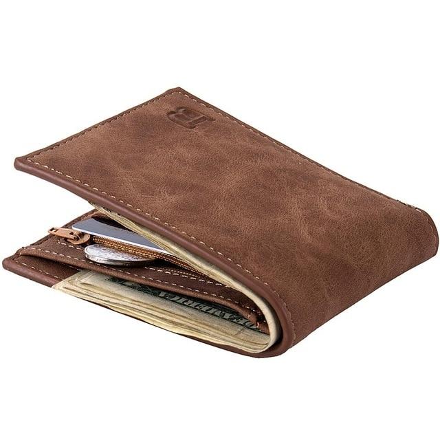 Vintage Leather Multi-Card Holder Wallet