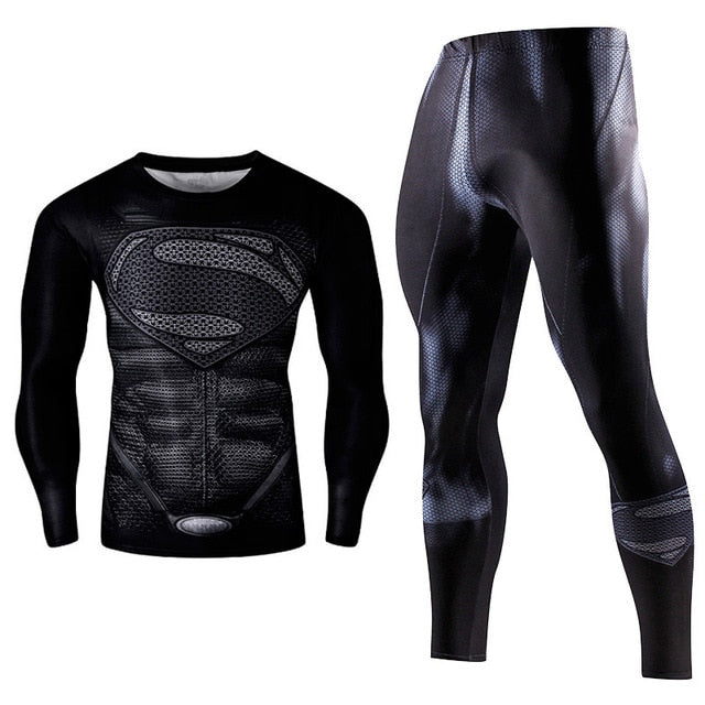 Men's Compression GYM training Suits