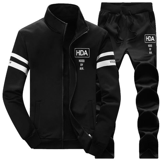 Causal Tracksuits hooded Thicken Fleece Hoodies + Sweatpant