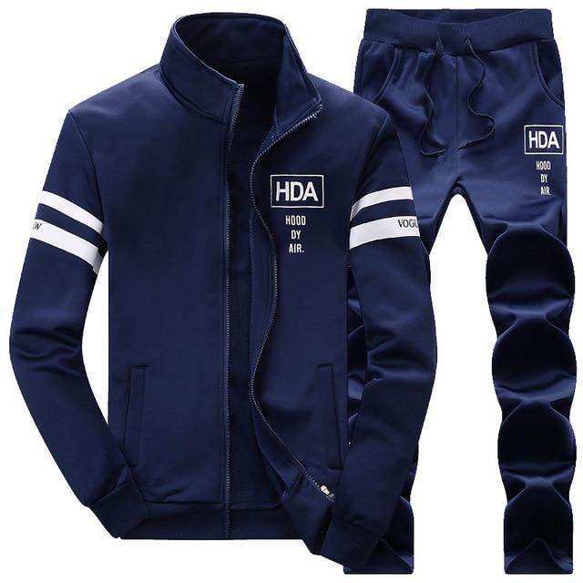 Causal Tracksuits hooded Thicken Fleece Hoodies + Sweatpant