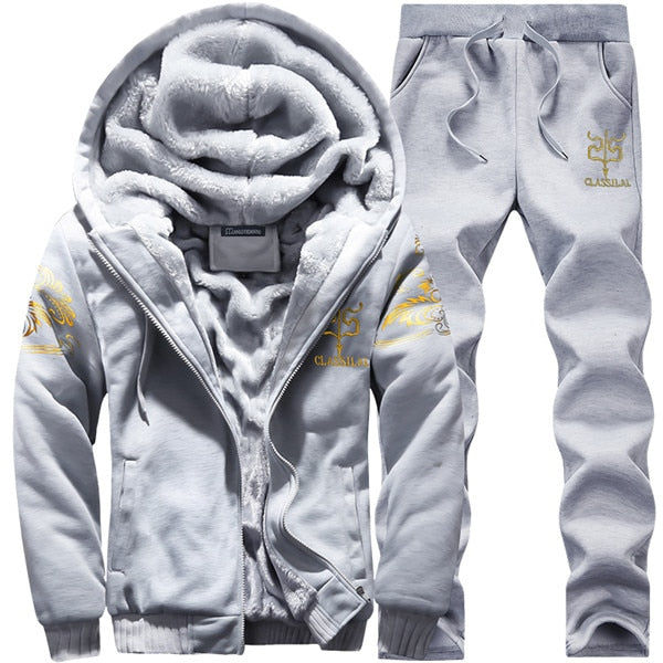 Winter Inner Wool Casual Warm Suit for Men