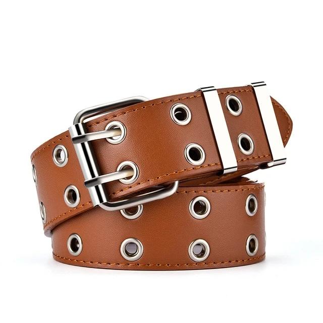 Genuine Leather New Punk style Pin Buckle Belt