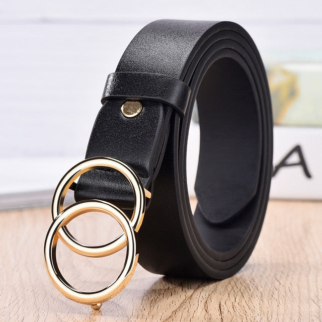 Genuine Leather New Punk style Pin Buckle Belt
