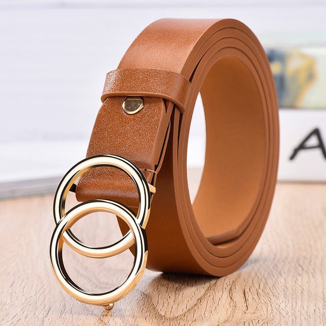 Genuine Leather New Punk style Pin Buckle Belt