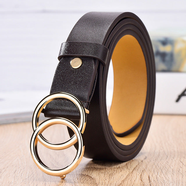 Genuine Leather New Punk style Pin Buckle Belt