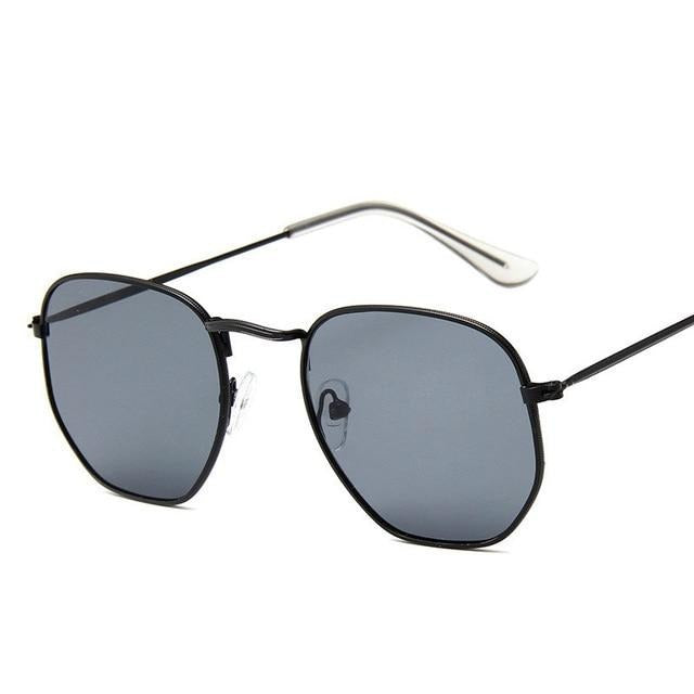 Vintage Metal Frame Polygon Sunglasses