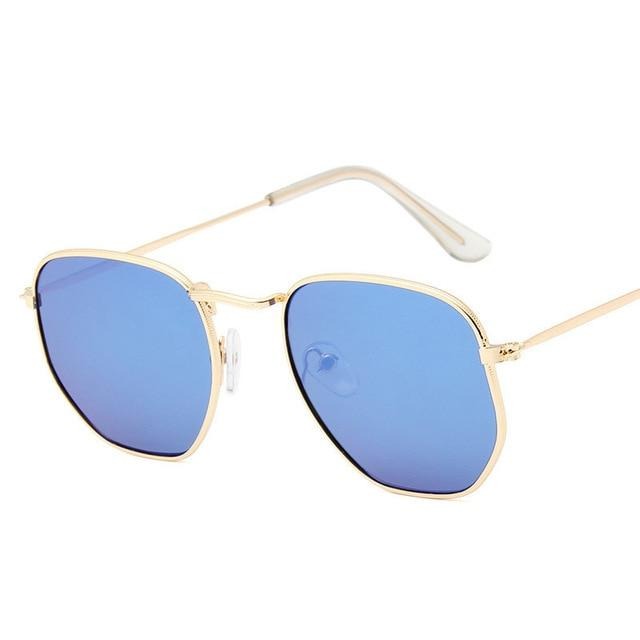 Vintage Metal Frame Polygon Sunglasses