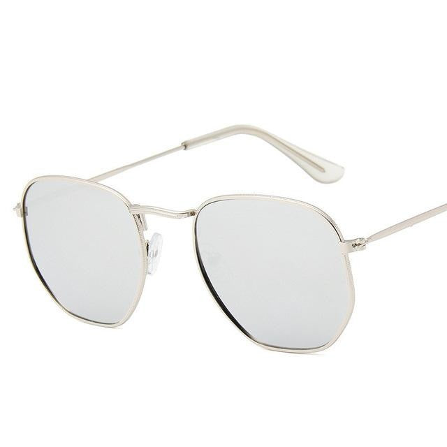 Vintage Metal Frame Polygon Sunglasses