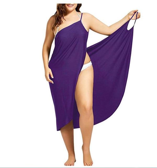 Solid Color Sling Sleeve Towel Dress