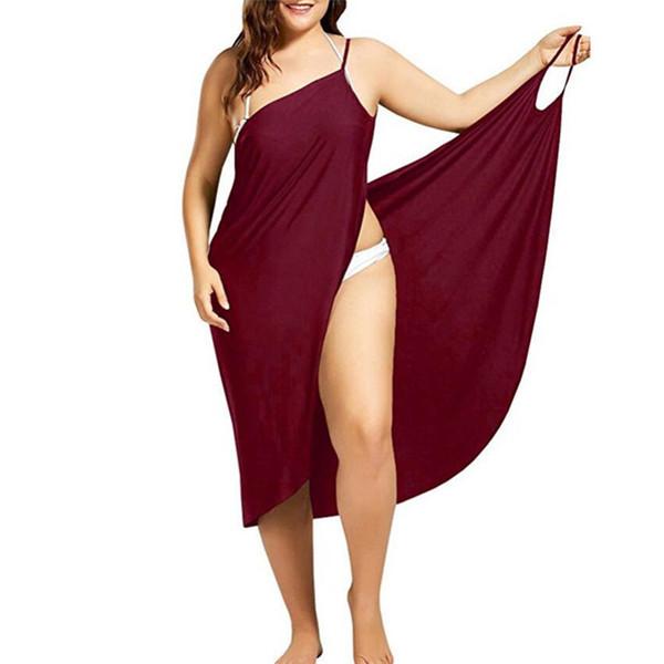 Solid Color Sling Sleeve Towel Dress