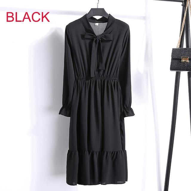 A-Line Polka Dot Vintage Long Sleeve Dress