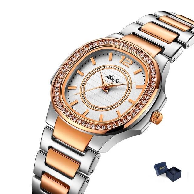 Diamond Quartz Gold Wrist Watch