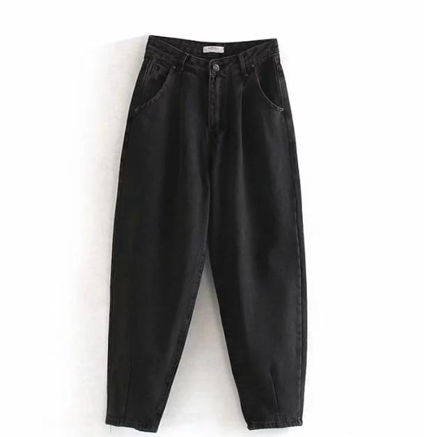 High Waist Solid Pattern Ankle-Length Harem Pants