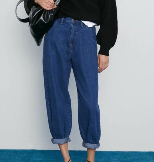 High Waist Solid Pattern Ankle-Length Harem Pants