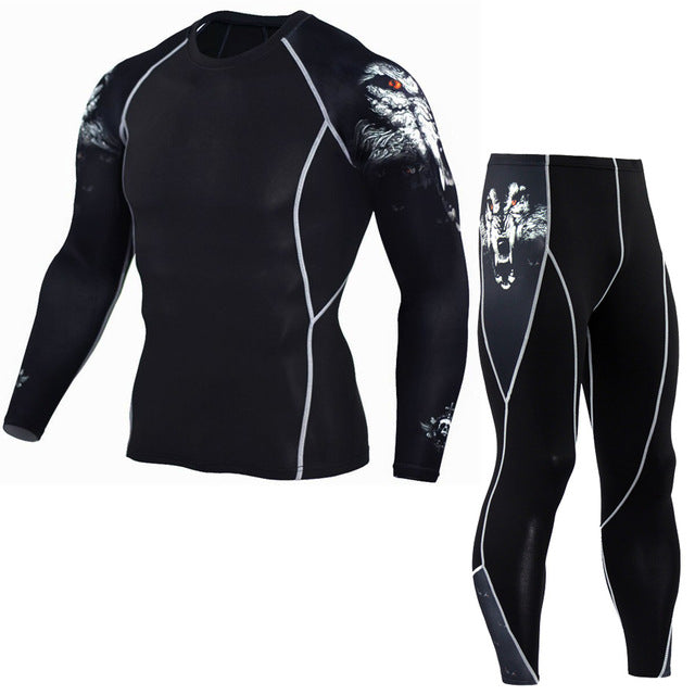 Men's Thermal Long Sleeve Elastic Track and Field Running Wear