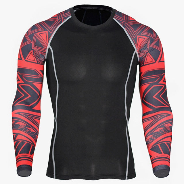 Men's Thermal Long Sleeve Elastic Track and Field Running Wear