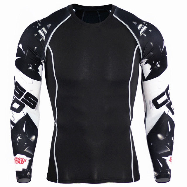 Men's Thermal Long Sleeve Elastic Track and Field Running Wear
