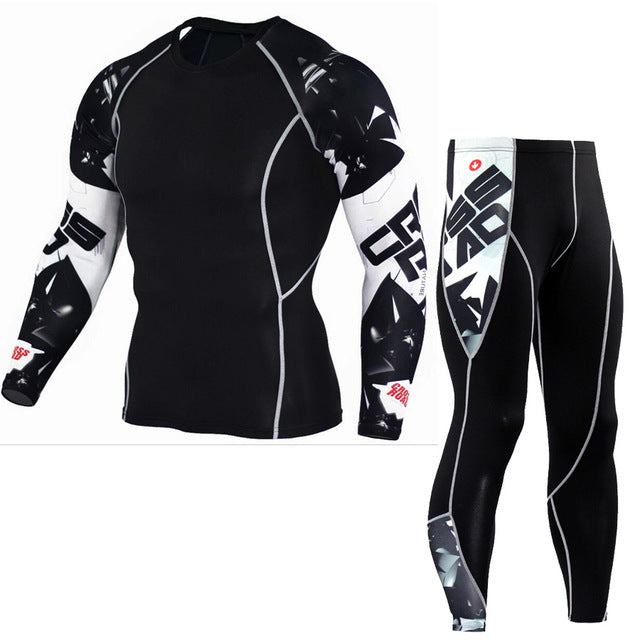 Men's Thermal Long Sleeve Elastic Track and Field Running Wear
