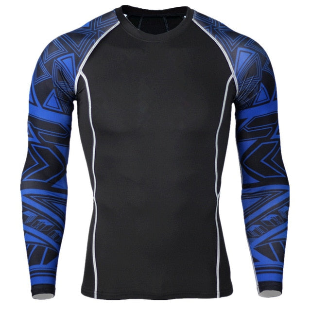 Men's Thermal Long Sleeve Elastic Track and Field Running Wear