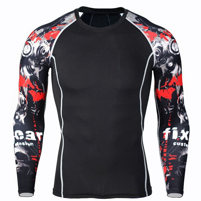 Men's Thermal Long Sleeve Elastic Track and Field Running Wear