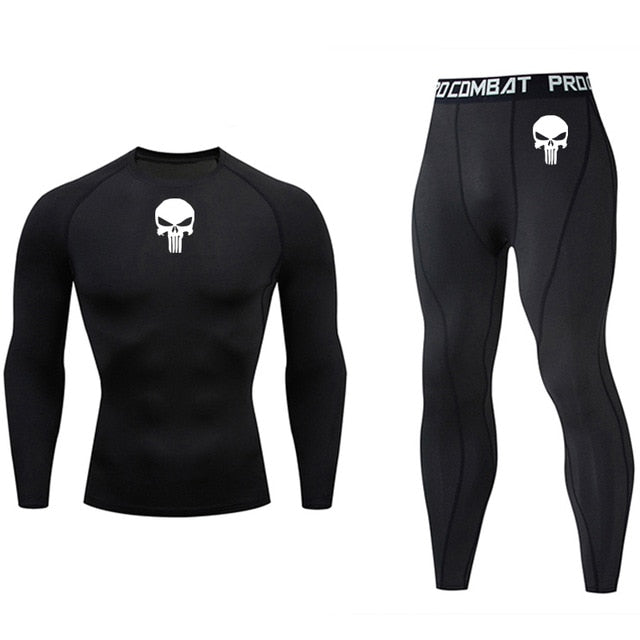 Men's Thermal Long Sleeve Elastic Track and Field Running Wear