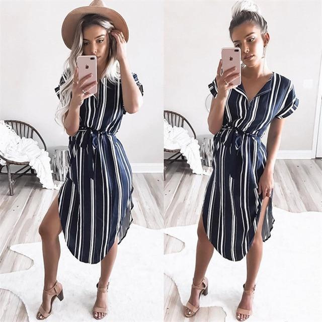 Geometric Print Loose Bat Sleeve Dress