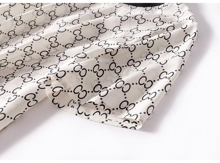SILK CREPE Letter Print Short Sleeved Casual Knit O neck T shirt