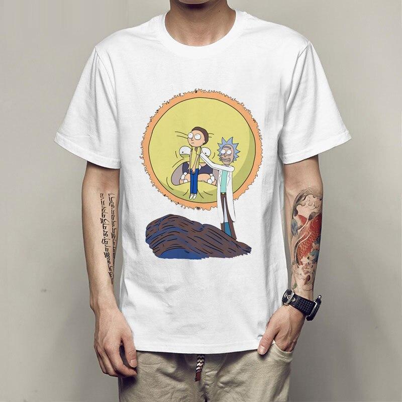 Crewneck Loose Rick and Morty Printed Casual T-shirt