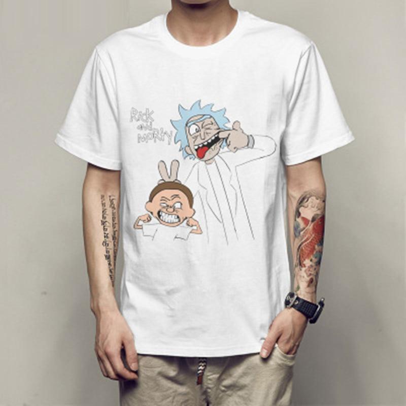 Crewneck Loose Rick and Morty Printed Casual T-shirt