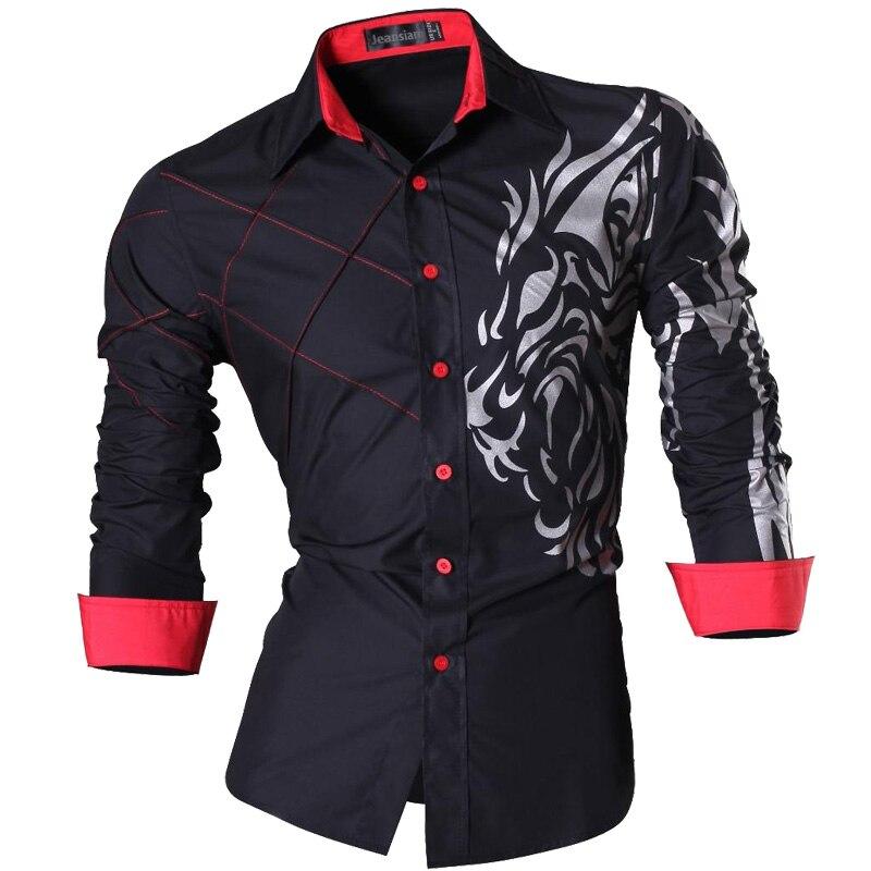 Men's Casual Slim fit Long Sleeve Shirt