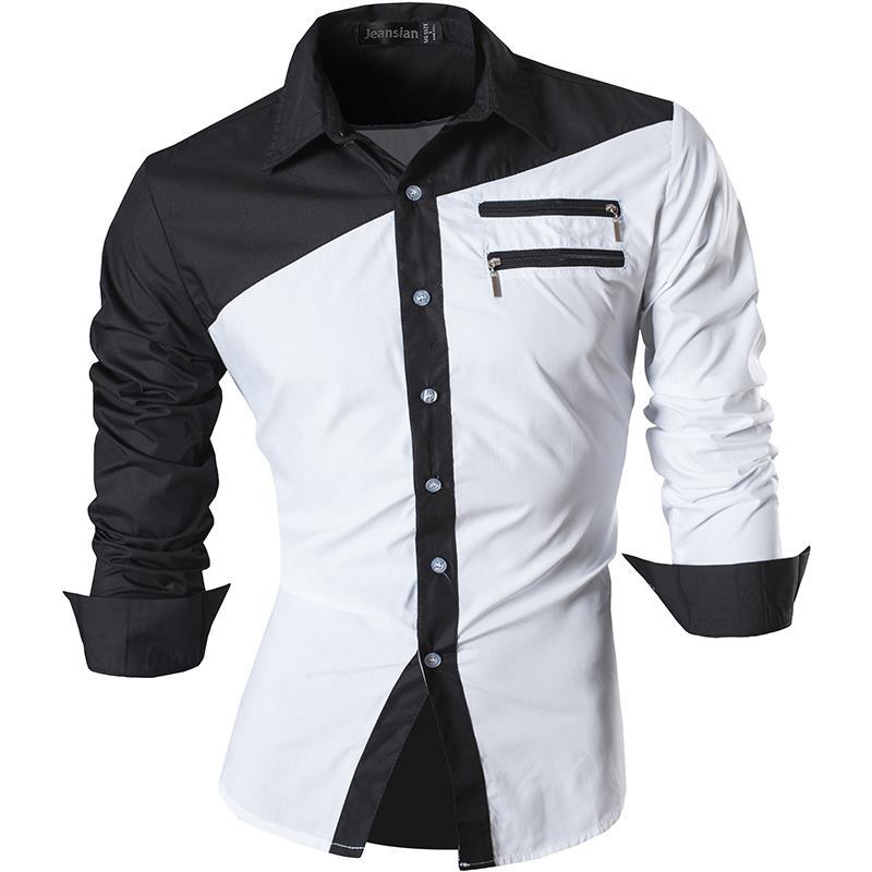 Men's Casual Slim fit Long Sleeve Shirt