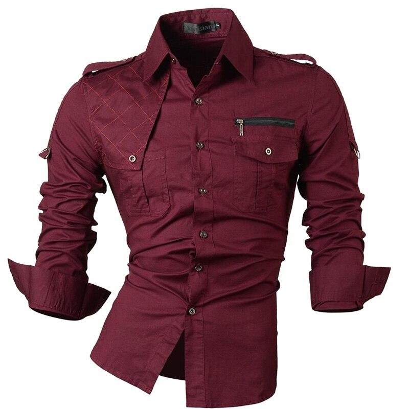 Men's Casual Slim fit Long Sleeve Shirt