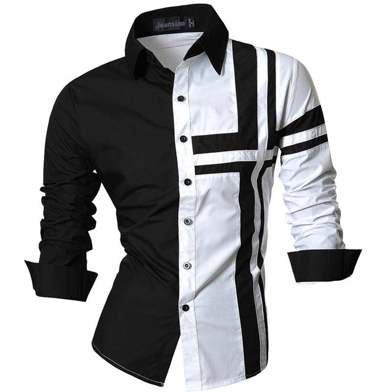 Men's Casual Slim fit Long Sleeve Shirt