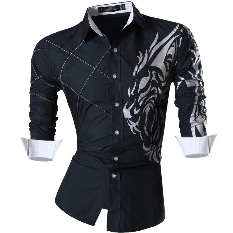 Men's Casual Slim fit Long Sleeve Shirt