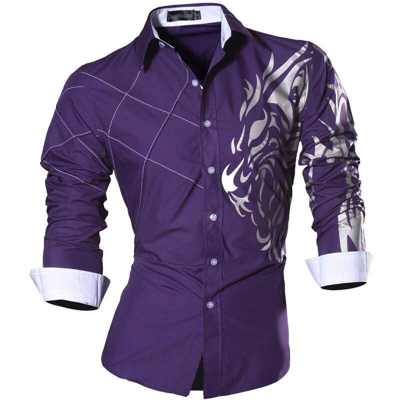 Men's Casual Slim fit Long Sleeve Shirt