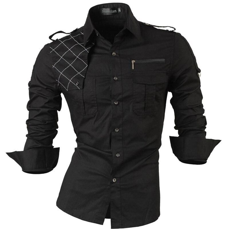 Men's Casual Slim fit Long Sleeve Shirt