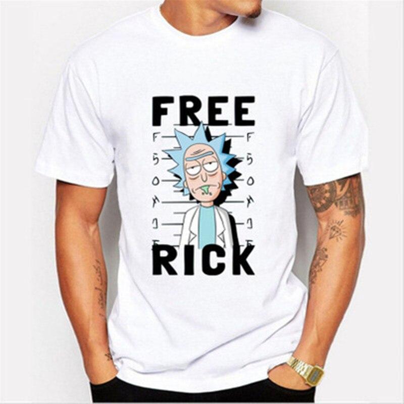 Crewneck Loose Rick and Morty Printed Casual T-shirt