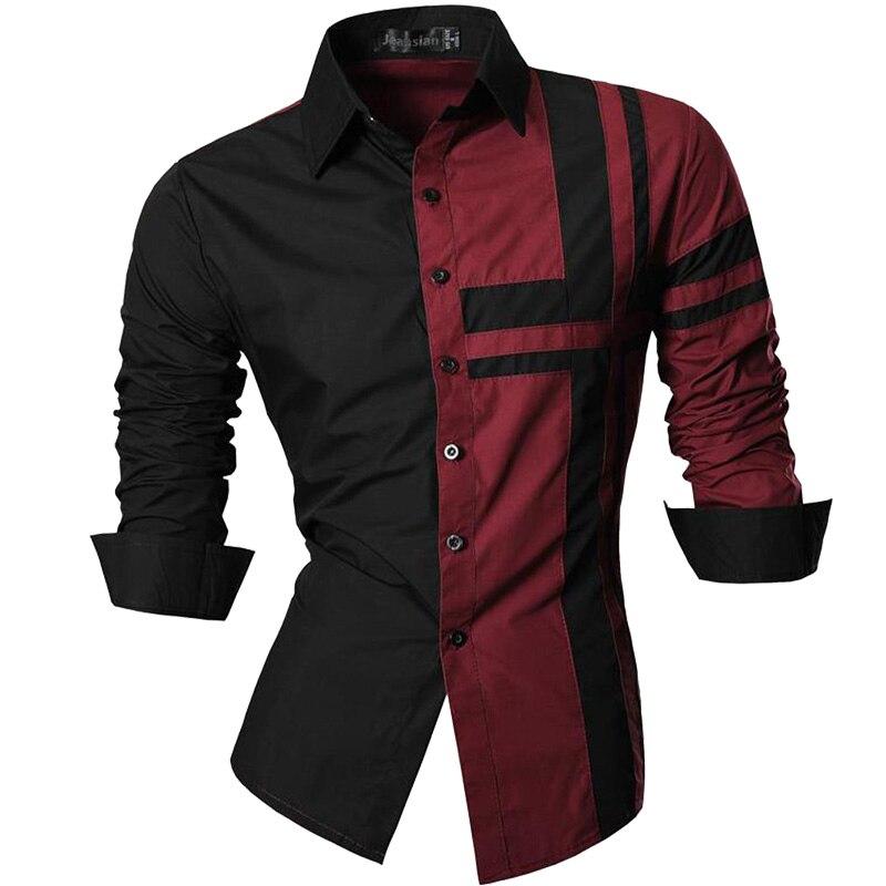 Men's Casual Slim fit Long Sleeve Shirt