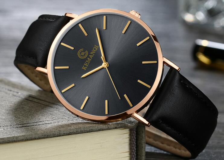Ultra-thin Casual Fashion Leather Band Casual Watch