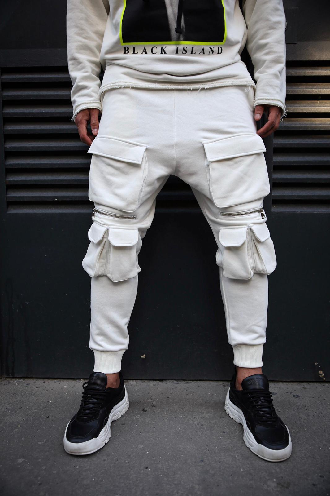 Solid Color Cotton Pencil Pants