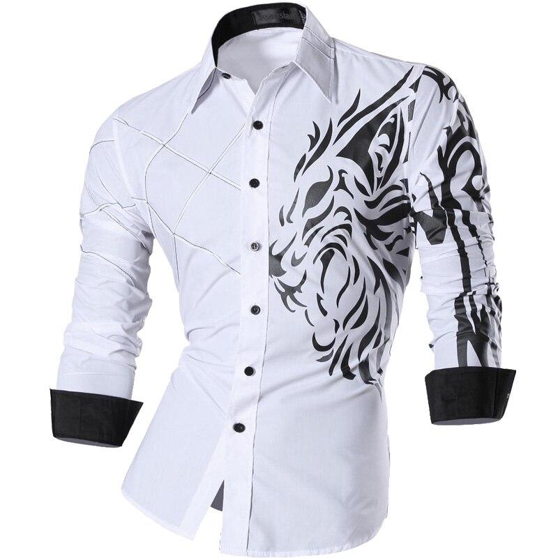 Men's Casual Slim fit Long Sleeve Shirt