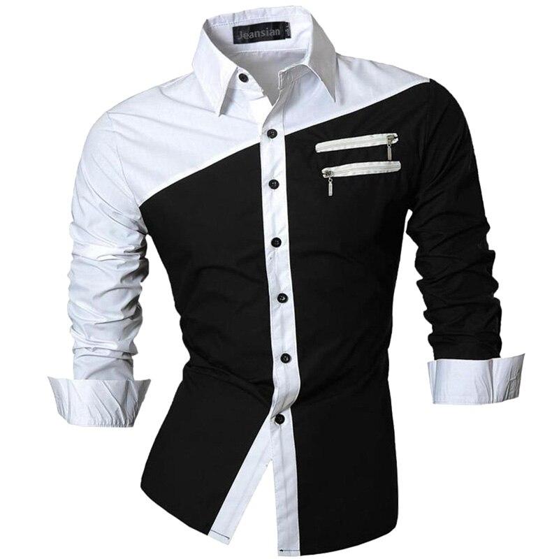 Men's Casual Slim fit Long Sleeve Shirt