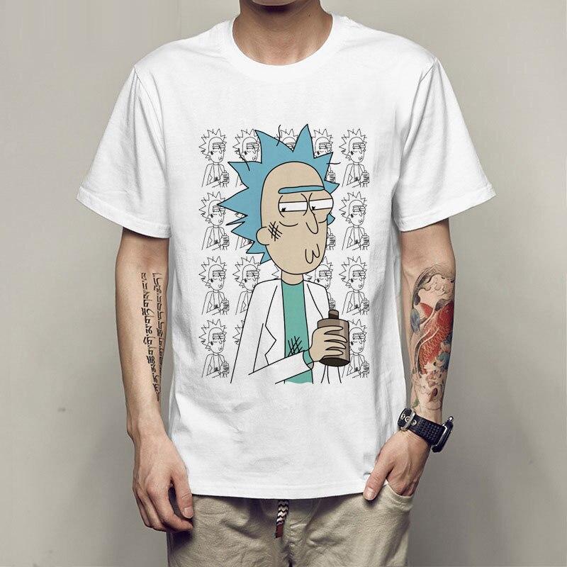 Crewneck Loose Rick and Morty Printed Casual T-shirt