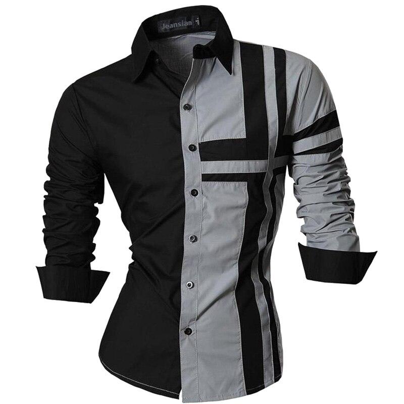 Men's Casual Slim fit Long Sleeve Shirt